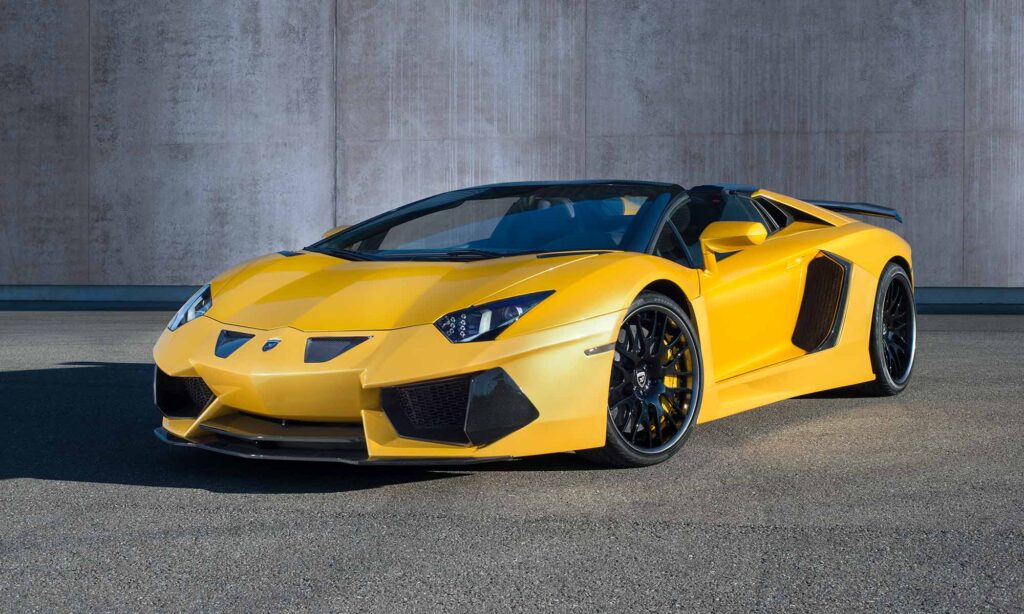 Lamborghini Aventador Rental in Dubai Yellow
