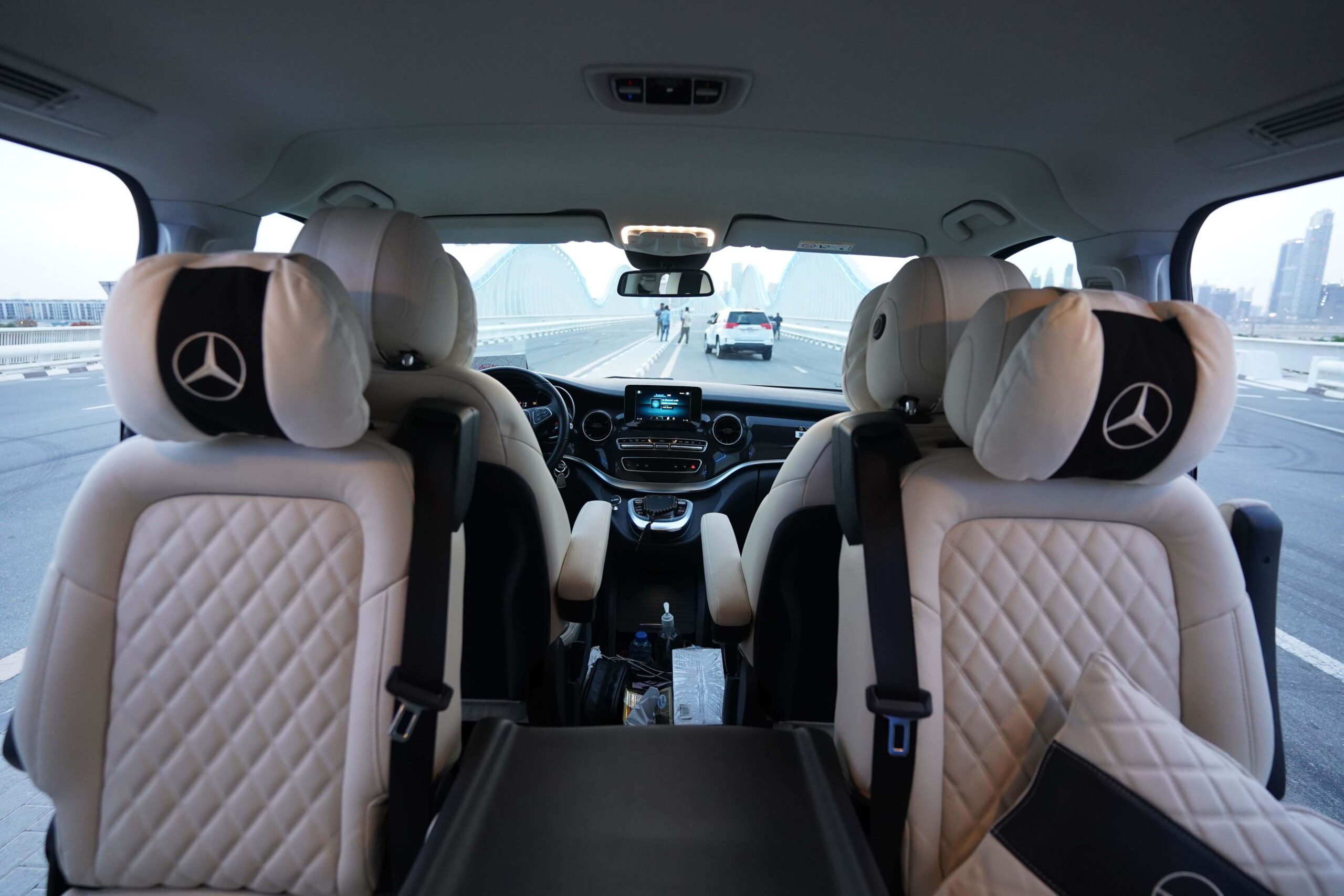 Mercedes Benz V Class inside back - The Best Limousine Service In Dubai