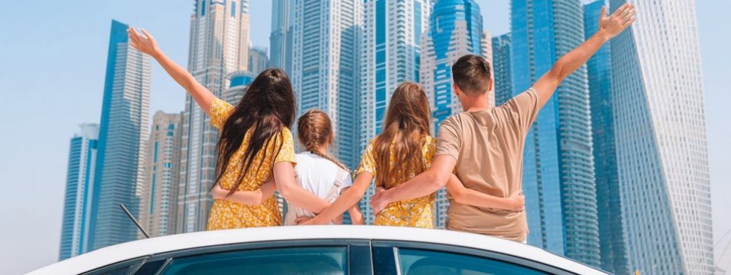 dubai car rental service -with or without chauffeurs for family tours in dubai