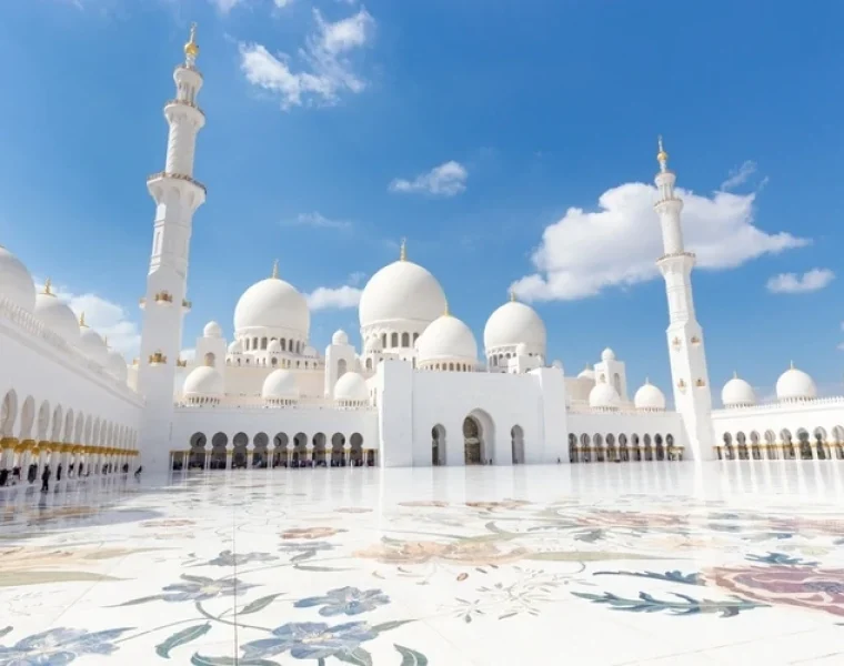 Car rental service with or without Sheikh Zayed Grand Mosque.